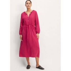 Everlane The TENCEL‎ Gathered Maxi Dress XL Red Current NWT